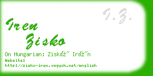 iren zisko business card